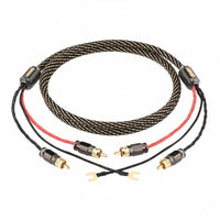 Turntable Cable with Ground Wire Noise Reduction High Fidelity for Vinyl Setup