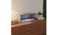 Graffiti Parking Garage Display Gift Design 1:64 Parking Lot Model Acrylic Cover Lighted Car Storage Box for Collection