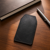 PU Leather Pen Pouch Business Style Multi-Pen Holder for Pens and Stationery