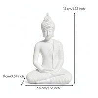 Meditating Buddha Statue Resin Buddhist Figurine Small Mini Buddha Statue Minimalist for Buddhists, Meditators, Meditation Corner, Altar, Tea Room, Entryway