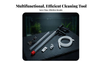Debris Suction Tool Long Outlet Hose Reach Deep Corners for Glass Tanks