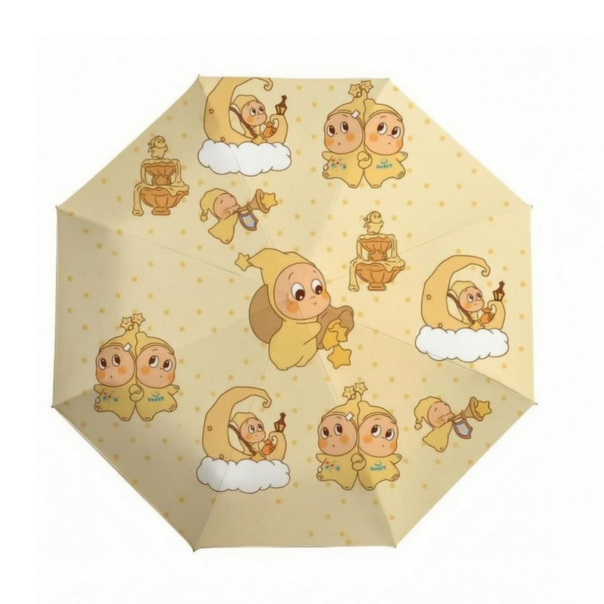 Foldable Automatic Umbrella Star-Themed Automatic Folding Umbrella Portable Shade Compact Weather Gear Printed for Children