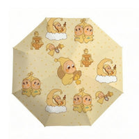 Foldable Automatic Umbrella Star-Themed Automatic Folding Umbrella Portable Shade Compact Weather Gear Printed for Children