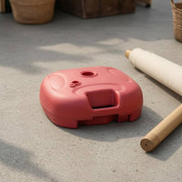 20 L Capacity Water-Fill Umbrella Base Rounded Corners Plastic Umbrella Base Threaded Filler Opening Garden Support Carrying Recess