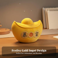 Gold Ingot Soft Ie Good Luck Attraction Chinese Wealth Symbol Pillow Gold Ingot Shaped Pillow Soft Material Soft Toy Cute Design