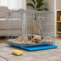 Durable Foldable Pet Cage for Small to Medium Dogs and Cats, Easy Assembly