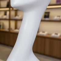 Mannequin Head with Shoulders Defined Facial Features Mannequin Head Bust Abstract Design Hairpiece Display Headform for Retailers, Shop Window