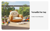 Kids Animal Armchair Soft Material Child Soft Sofa Chair Enveloping Design Child Lounger Chair for Girls, Young Children, Bedroom, Playroom, Relaxing
