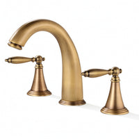 Two Handle Washroom Faucet Deck Mounted Split Style Faucet Sturdy for Vanity