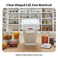 Flour Bin on Wheels Rolling Flour Container Easy to Clean Rolling Ingredient Bin for Bakeries, Restaurants, Bakery, Pantry