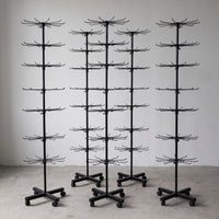 Multi-Layer Rotating Display Stand with Wheels for Socks, Hats, Scarves, and Jewelry