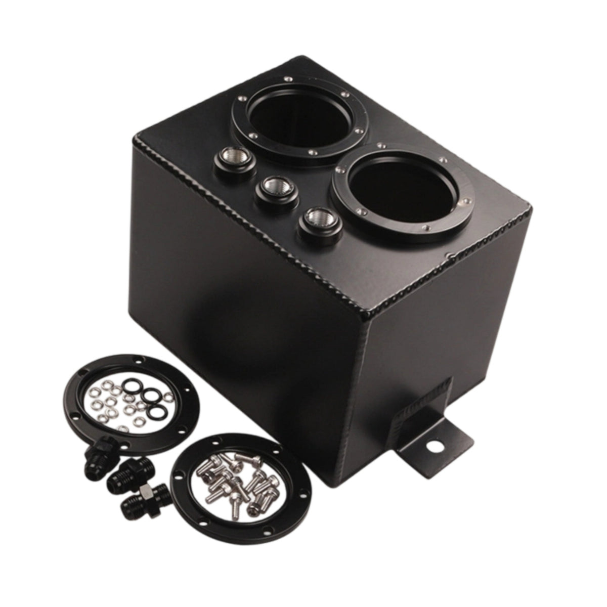 Reservoir Tank with Fittings Aluminum Fuel Reservoir Tank Alloy for Car Builders