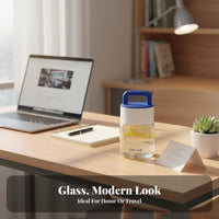 Borosilicate Glass Tumbler Minimalist Design Portable Glass Bottle Hot and Cold Resistant Drinkware for Students, Office Workers, School, Gym, Outdoor