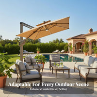 Offset Cantilever Umbrella Sun Protection Cantilever Patio Cover Large Coverage for Cafe Owners, Garden Lovers, Patio, Backyard, Waterside