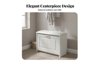 Space-Saving Padded Shoe Changing Stool Minimalist Design Cushisingled Shoe Storage Bench Sturdy Construction Entryway Furniture Heavy-Duty for Apartment Dwellers, Homeowners, Families, Hallway, Mudroom, Closet, Bedroom