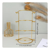 Metal Tiara Showcase Stand Elegant Design Tiara Display Stand Space-Saving Bridal Headdress Rack for Livestreaming