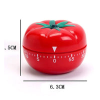 1 Piece Tomato Kitchen Timer Wind-up Countdown Clock Mechanical Cooking Timer Alarm Clock Food-grade Plastic Suitable for Kitchen Cooking Home Use