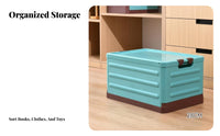 Clear Rolling Book Bin with casters Rolling Storage Bin See-Through Design
