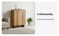 mid-centuryperiod Modern Cabinet Walnut Color Finish mid-centuryperiod Modern Credenza hardwood Wood Construction Chest of Drawers for Living Room, Bedroom, Entryway