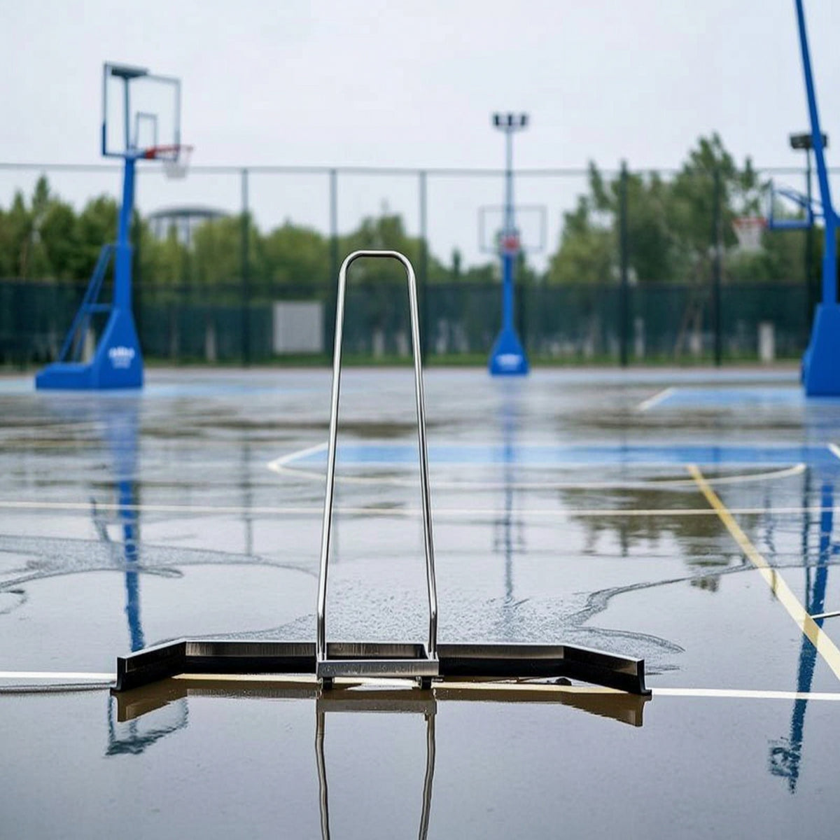 Court Squeegee with Wheels Heavy Duty Sports Tool Professional for Parking Lots