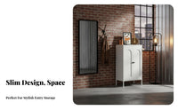 Steel Footwear Storage Unit Dust-Resistant Shoe Storage Cabinet Large Capacity Household Furniture for Apartment Dwellers, Families, Hallway, Bedroom