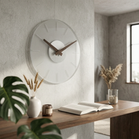Minimalist Wall C-Clock Wooden Hands Home Decor Linear Markers