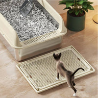 Anti-Tracking Cat Litter Mat Waterproof Cat Litter Trapping Mat Washable Pet Accessory Slip-Resistant
