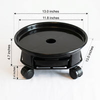 Heavy Duty Plant Mover and Rolling Plant Stand, Plant Trolley with Water Tray, Sturdy Plant Pot Saucer with Casters for Large Indoor Pots