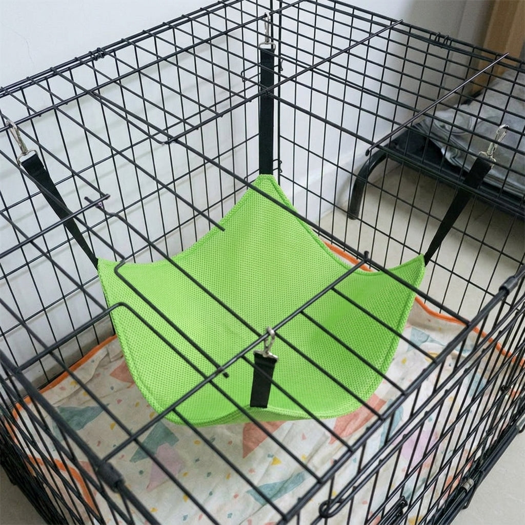 Cat Hammock with Metal Hook Attachment, Breathable Material Hanging Cat Bed, Hammock Style Indoor Resting Place, Cat Cage Hammock for Kitten Use