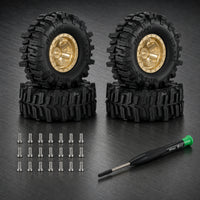 4 Pieces RC Wheel and Tire Assemblies Wheel and Tire Set Heavy-Duty for Trail Riding