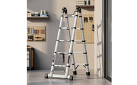 Telescopic Ladder with Anti-Slip Feet Multifunction A-Shaped Ladder Ladder Versatile for Homeowners, Home Repairs, Overhead Work, Warehouse
