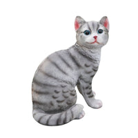 Cat Figurine Resin Cat Statue Naturalistic Home Decor for Gardeners, Garden, Yard, Living Room