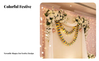 Multi-Shade Festivity Tinsel Rainbow Tinsel Streamer Colorful Spiky Garland for Event Organizers, Homeowners, Weddings, Decoration, Festivals