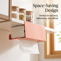 Cabinet Under Cupboard Paper Dispenser, No-Drill Hanging Wall Mounted Holder for Kitchen & Bathroom, Iron Rack for Students, Convenient Towel