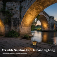 Square LED Floodlight DMX512 Compatible Outdoor Tree Uplight Waterproof Adjustable Outdoor Floodlight for Lighting Professionals, Garden, Bridge, Park