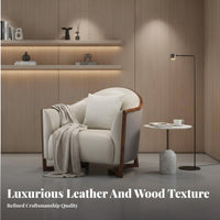 Modern Chinese design Wooden Frame Couch Set Genuine Leather Sofa Minimalist Design Living Room Furniture Plush Comfort for Apartment Dwellers, Homeowners, Families, Lounge Area, Office