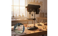 Guide Bench Drill High Precision Benchtop Drill Press Heavy Duty Variable Speed Milling Machine for DIY Enthusiasts, Metalworkers, Home, Garage