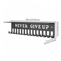 Black Medal Hanger with Shelf Heavy-Duty Medal Holder with Shelf Modern Simple for Athletes