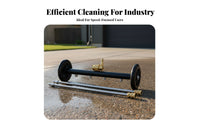 Rolling Pressure Washer Water Broom Adjustable Angle Undercarriage Pressure Washer Large Area Cleaning Rolling Water Broom for Driveway, Garage