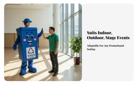 Comfortable Trash Can Mascot Costume Lightweight Garbage Can Cartoon Outfit Easy to Wear Waste Sorting Mascot Suit Breathable Material for Children, Educators, Educational Activities, Promotional Events, Accessible Ing Ceremonies, Halloween