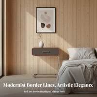 Japanese aesthetic C-Shaped End Table Modernist Inspired Nightstand Minimalist Design Bedside Stand Sturdy Construction for Apartment Dwellers, Homeowners, Remote Workers, Bedroom, Living Room, Small Spaces, Home Office
