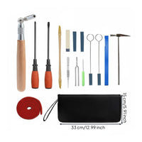 16 Pieces Piano Tuning Tool Set Professional Quality Piano Maintenance Toolkit Organized Storage Case for Music Studio Supplies