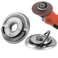 Portable M14/M10/5/8-11 Self-Locking Clamping Plate for Angle Grinder Quick Lock, Carbon Steel
