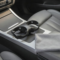 Two-Drink Holder Insert Replacement Double Cup Holder Matte Black for Center Console