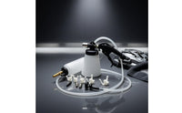 1 L Capacity Pneumatic Brake Bleeder Machine Adapter Fittings Two-chamberTank Brake Bleeder Transparent Tubing Auto Repair Hook Attachments for Garage