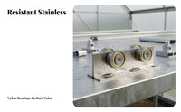 Sliding Door Track Wheel Stainless Steel Hanging Door Trolley Wheel Hanging Rail Pulley Kit Effortless Functioning