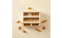 Mini Bread Cabinet Simulation Dollhouse Bakery Shelf Realistic Detail Tiny Bakery Display Case for Pretend Play
