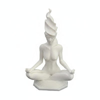 Eco-Friendly Meditating Deity Sculpture Stress Relief Meditation Statue Handmade Look Nature Deity Figurine Easy to Clean for Altar