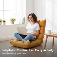 Foldable Design Adjustable Floor Lounger Space Saving Adjustable Backrest Floor Chaise Multi-Functional Tatami Sofa Comfortable Padding for Apartment Dwellers, Students, Bay Window, Small Apartments, Relaxing, Bedroom