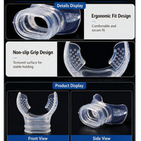 Scuba Diving Regulator Mouthpiece Disposable Silicone Mouthpiece with Lanyard Non Soft for Divers, Snorkeling, Travel